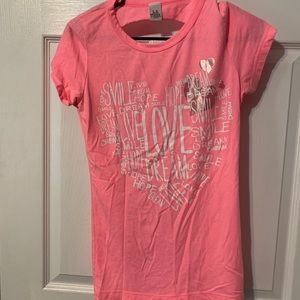 Pink short sleeve shirt. LA Teez medium
